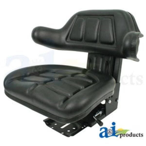 Seat w/ Wrap Around Back w/Arms, Black Vinyl, 265 lb / 120 kg Weight Limit 0